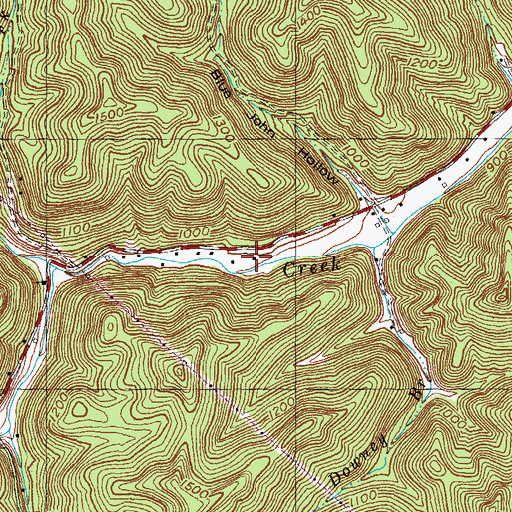 Topographic Map of Middle Squabble School, KY