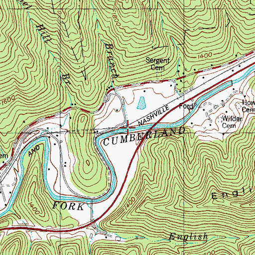 Topographic Map of Middleton Branch, KY