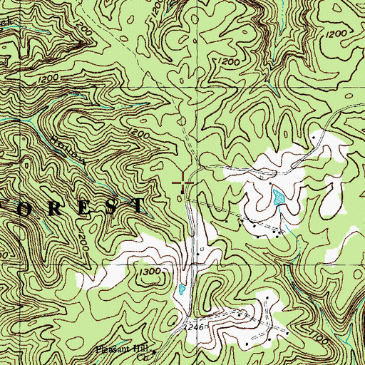 Topographic Map of Midsprings School, KY