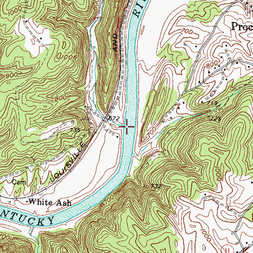 Topographic Map of Mikes Branch, KY
