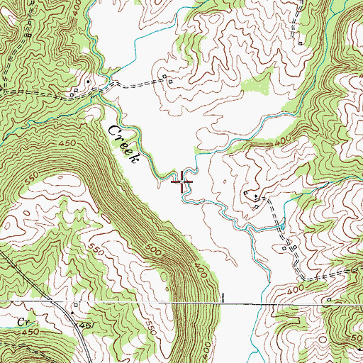 Topographic Map of Mill Creek, KY