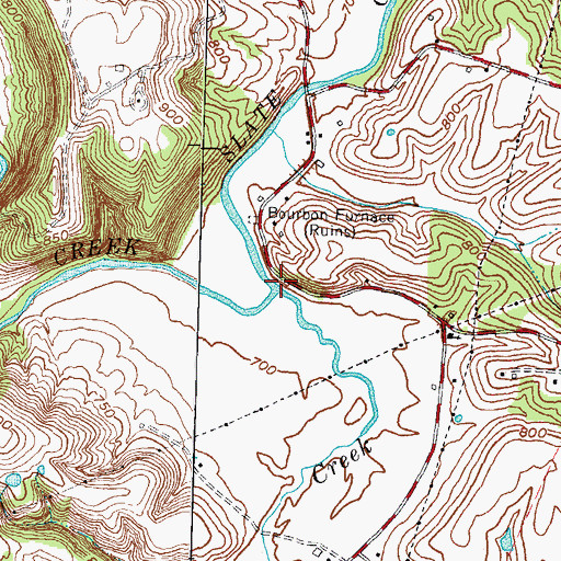 Topographic Map of Mill Creek, KY