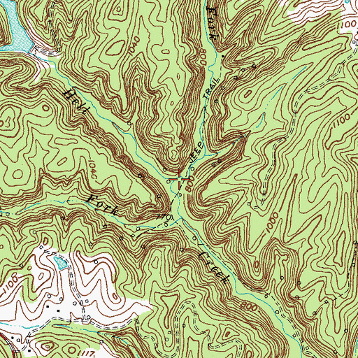 Topographic Map of Miller Fork, KY