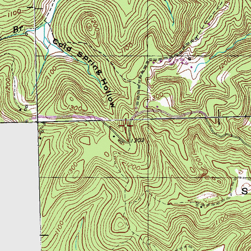 Topographic Map of Miller School, KY