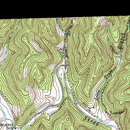 Topographic Map of Mize Branch, KY