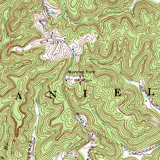 Topographic Map of Morning View Church, KY