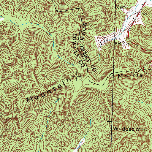 Topographic Map of Morris Mountain, KY