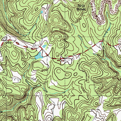 Topographic Map of Morton School, KY