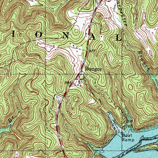 Topographic Map of Mount Hope School, KY