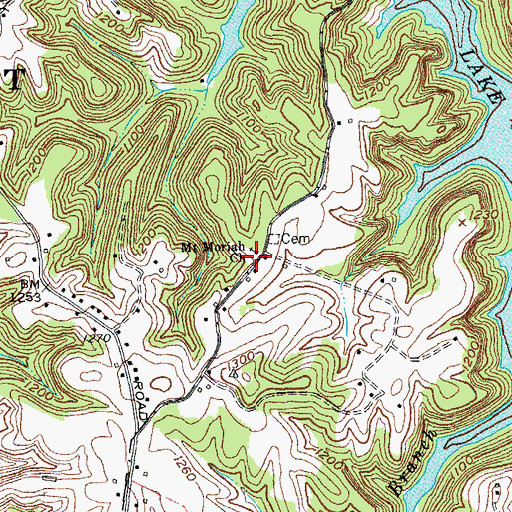 Topographic Map of Mount Moriah Church, KY
