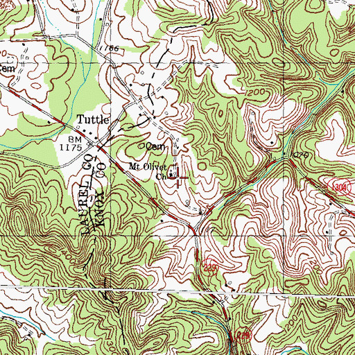 Topographic Map of Mount Olivet Church, KY