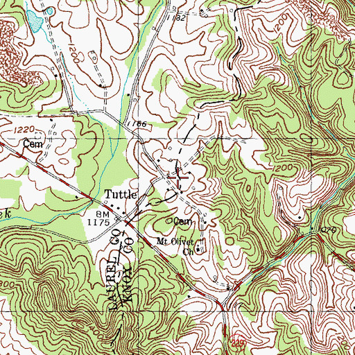Topographic Map of Mount Olivet School, KY