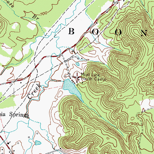 Topographic Map of Mud Lick Youth Camp, KY