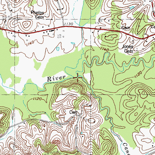 Topographic Map of Muddygut Creek, KY