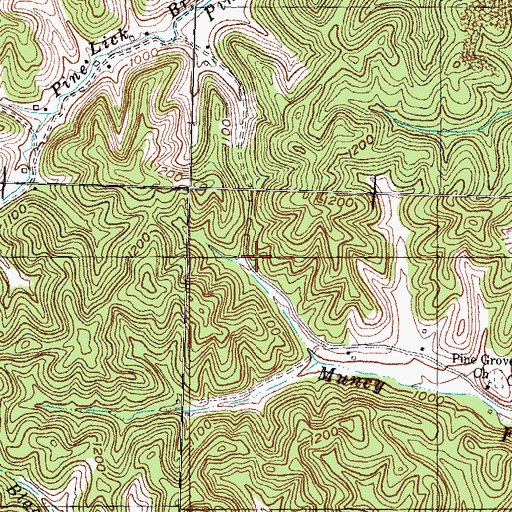 Topographic Map of Muncy School, KY