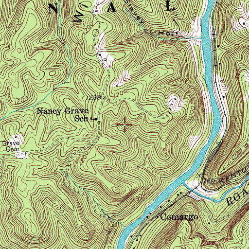 Topographic Map of Nancy Grave School, KY