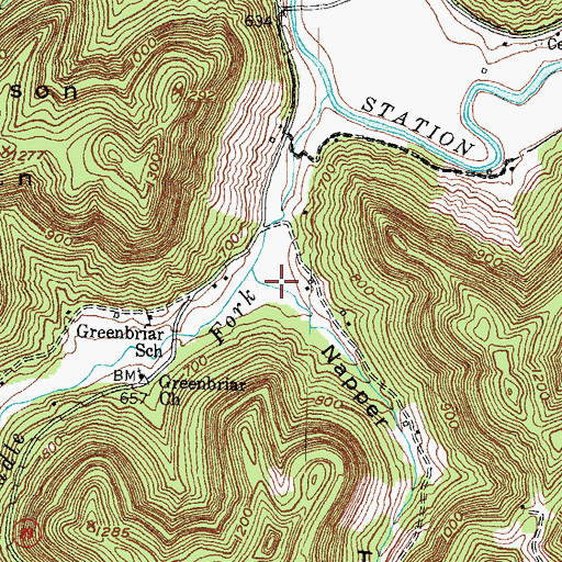 Topographic Map of Napper Hollow, KY
