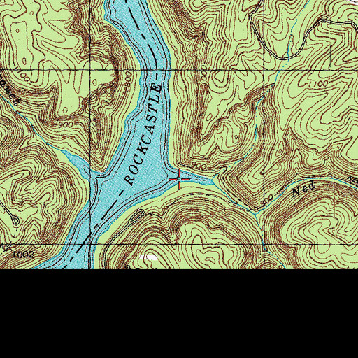 Topographic Map of Ned Branch, KY