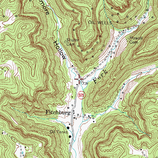Topographic Map of Needmore Hollow, KY