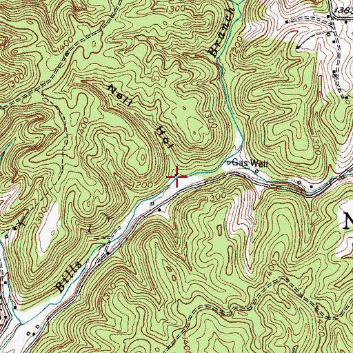 Topographic Map of Neil Hollow, KY