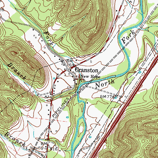 Topographic Map of New Hope Church, KY