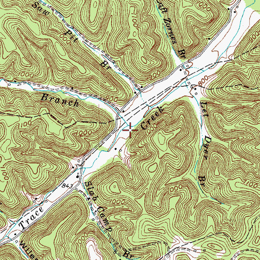 Topographic Map of Nolan Branch, KY
