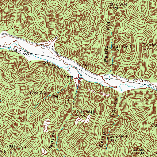 Topographic Map of Norris Hollow, KY