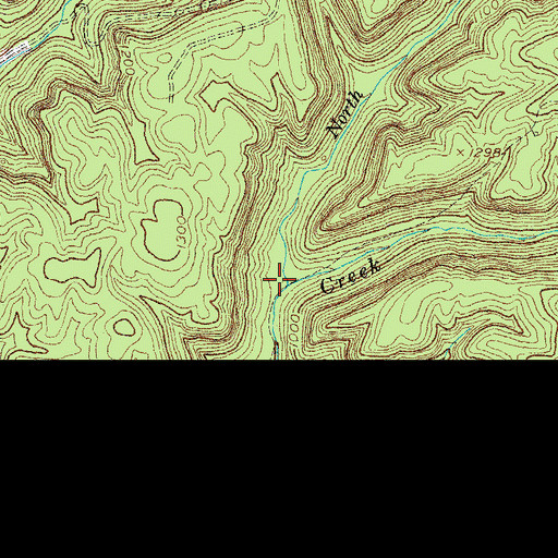 Topographic Map of North Fork Koger Creek, KY