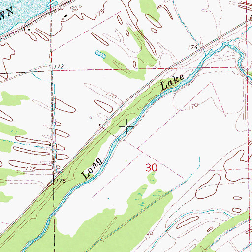 Topographic Map of Long Lake, AR