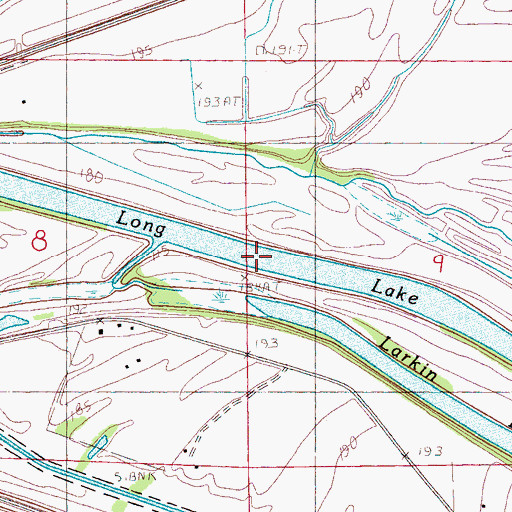 Topographic Map of Long Lake, AR