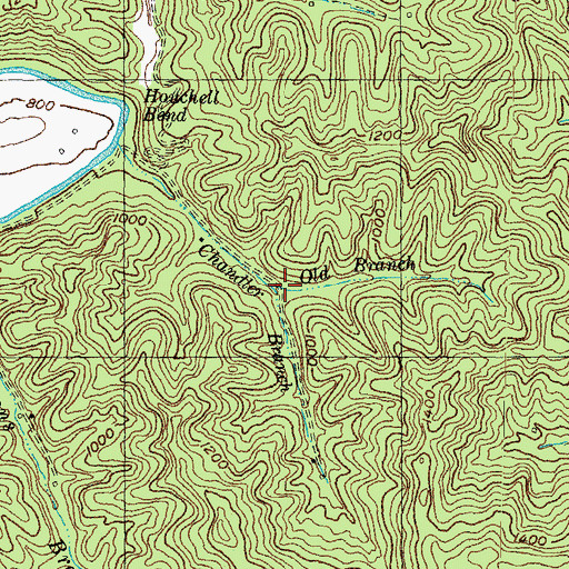 Topographic Map of Old Branch, KY