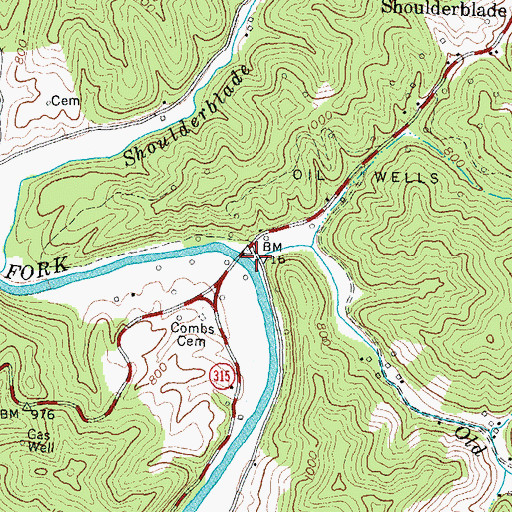 Topographic Map of Old Buck Creek, KY