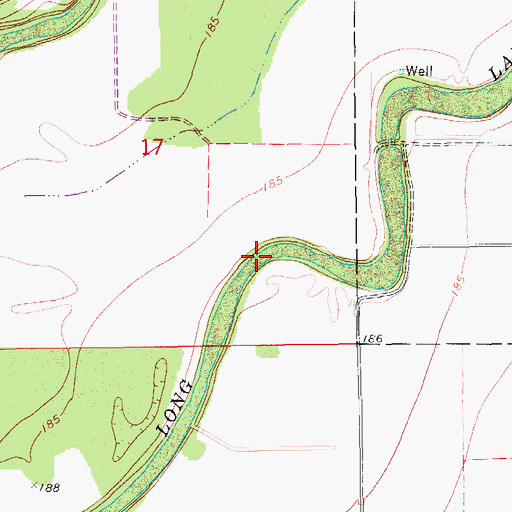 Topographic Map of Long Lake, AR
