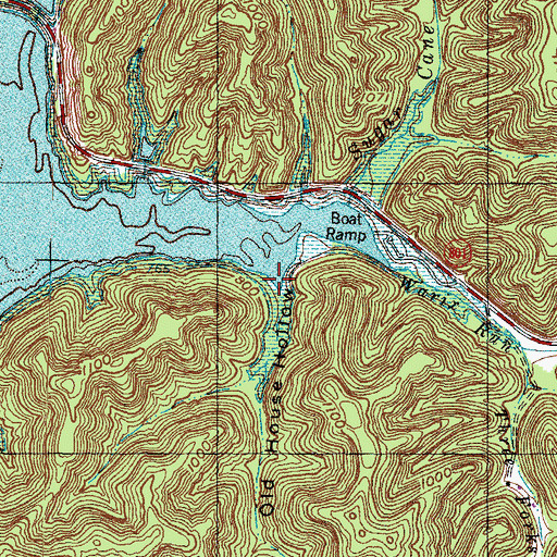 Topographic Map of Old House Hollow, KY