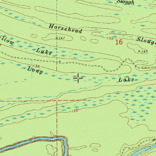 Topographic Map of Long Lake, AR