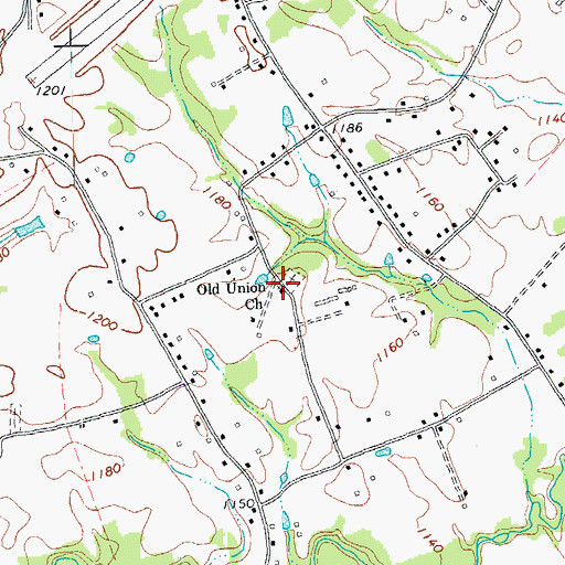 Topographic Map of Old Union Holiness Church, KY