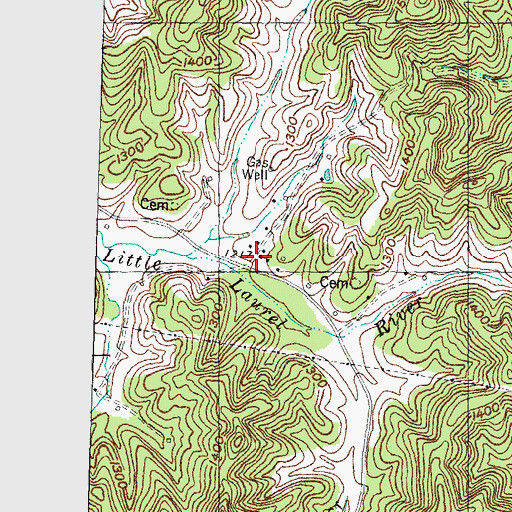 Topographic Map of Old Way School, KY