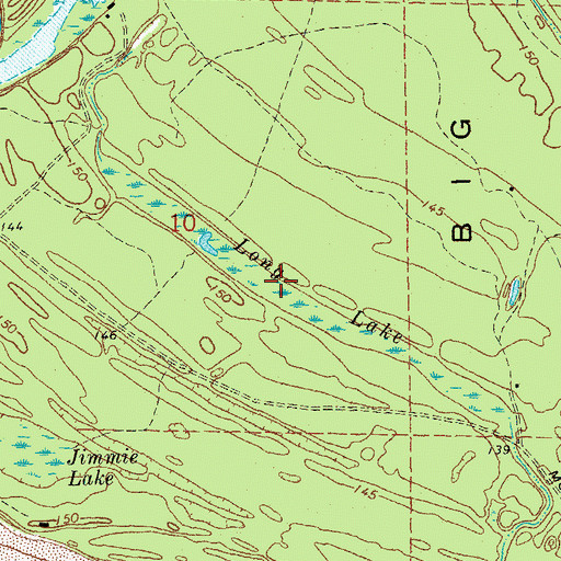 Topographic Map of Long Lake, AR