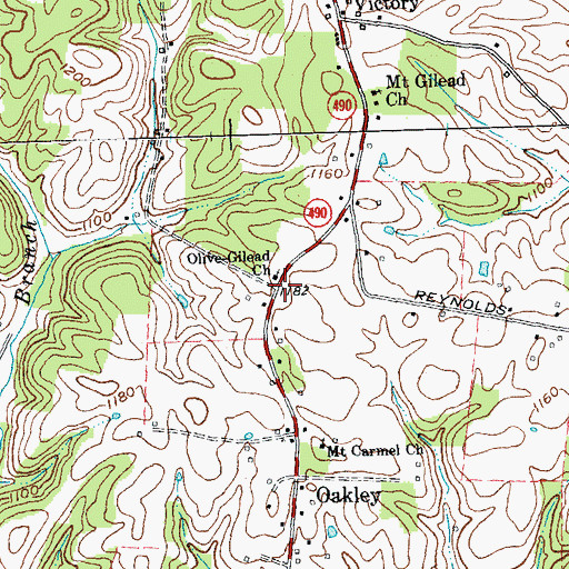 Topographic Map of Olive-Gilead Church, KY