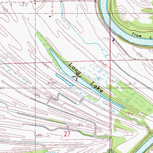 Topographic Map of Long Lake, AR