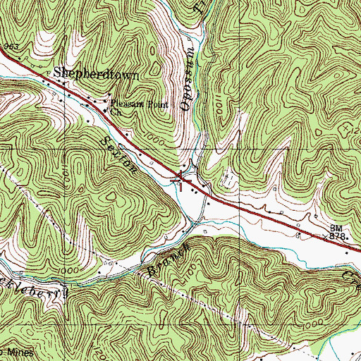 Topographic Map of Opossum Trot Branch, KY