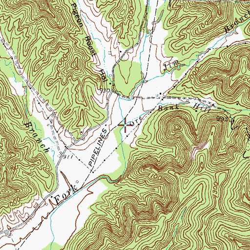 Topographic Map of Ore Bank Hill Branch, KY