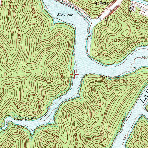 Topographic Map of Otter Creek, KY