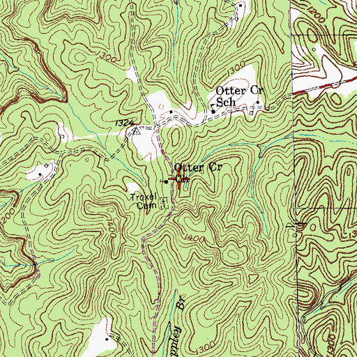 Topographic Map of Otter Creek Church, KY