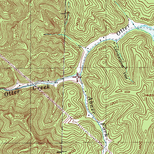 Topographic Map of Otter Creek School, KY