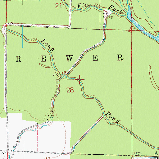 Topographic Map of Long Pond, AR