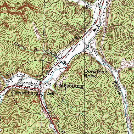 Topographic Map of Owens Branch, KY