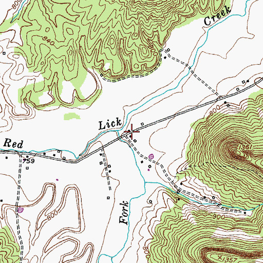 Topographic Map of Owsley Fork, KY
