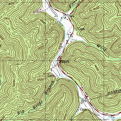 Topographic Map of Panco, KY
