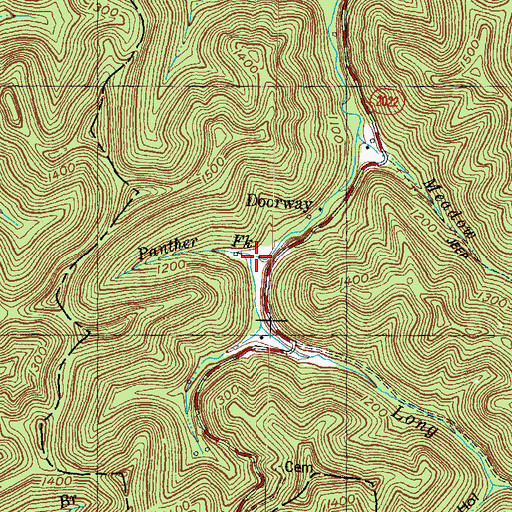 Topographic Map of Panther Fork, KY
